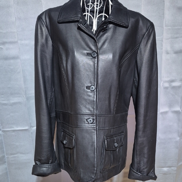 Style & Co. Jackets & Blazers - Style & Co. Black Leather Jacket